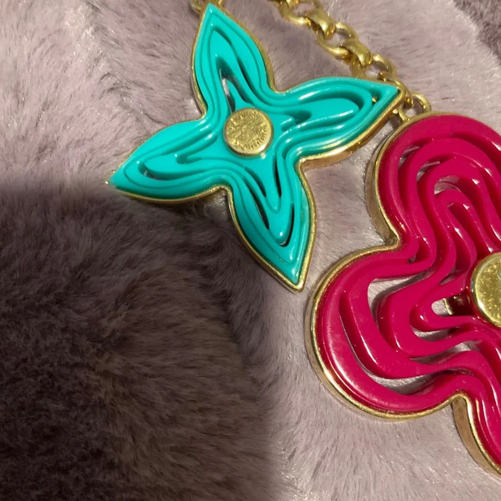 Louis Vuitton Resin Naïf Teal/Fushia Bag Charm - Picture 3 of 5